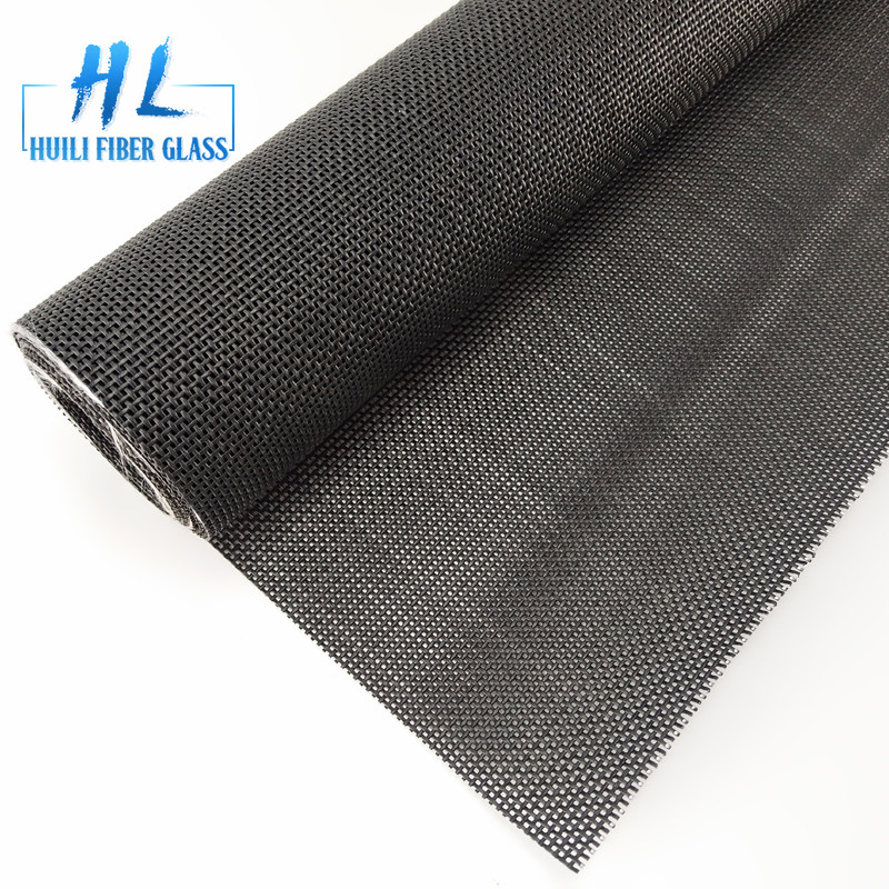 280g / m2 Đen polyester lưới màn hình cuộn 100m Độ dài 15x11 lưới số lượng với đường kính 0.35mm dây