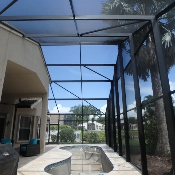 UV bảo vệ PVC thủy tinh sợi hồ bơi và sân hiên màn hình chống dịch hại 0.33mm đường kính dây dễ dàng lắp đặt