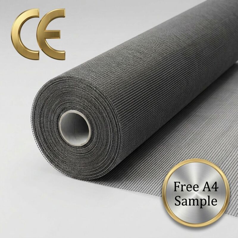 Lưới chống côn trùng bằng sợi thủy tinh tiêu chuẩn 120g/m², lưới chống côn trùng trơn, tuổi thọ 5-7 năm cho ứng dụng công nghiệp