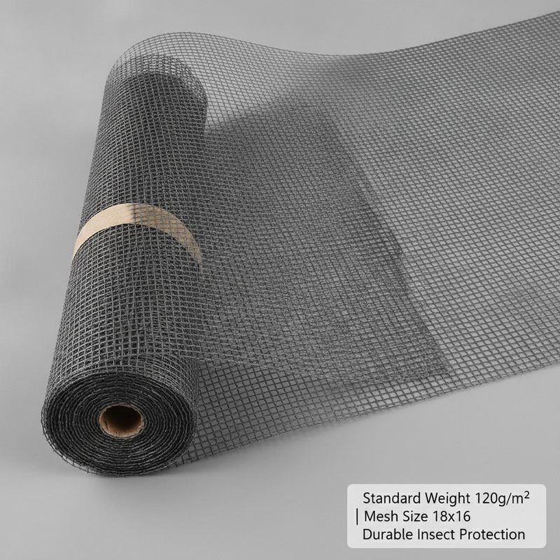 Trọng lượng tiêu chuẩn 120g mỗi mét vuông sợi thủy tinh màn hình rệp lưới kích thước 18 * 16 và cửa sổ cửa sổ bền bảo vệ côn trùng vật liệu