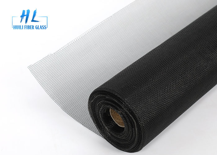 Màn hình côn trùng sợi thủy tinh 18 * 16 115g Màu đen Không gỉ chống cháy