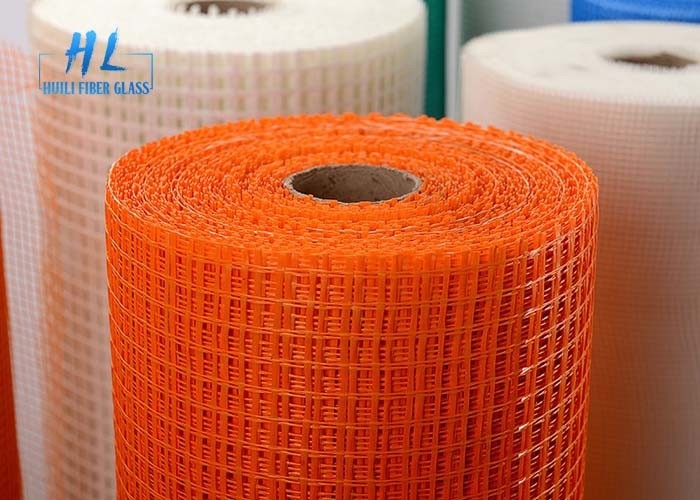 800N Blue Fiberglass Square Mesh Rolls 5 * 5mm Aperture 1.2m cho vật liệu xây dựng