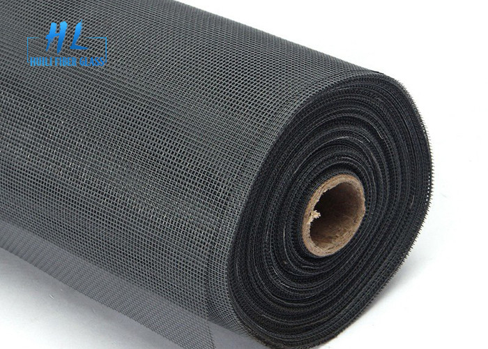 Màu đen, màn hình cửa sổ sợi thủy tinh, nhà máy dệt trơn giá chống cháy
