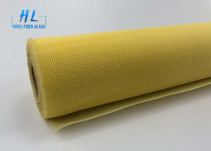 Màn hình cửa sổ sợi thủy tinh 18 * 16 lưới 120G với màu vàng và xám