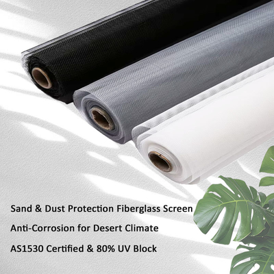 Độ bền kéo cao 800N sợi thủy tinh lưới muỗi với PVC phủ màu cam và xanh dương