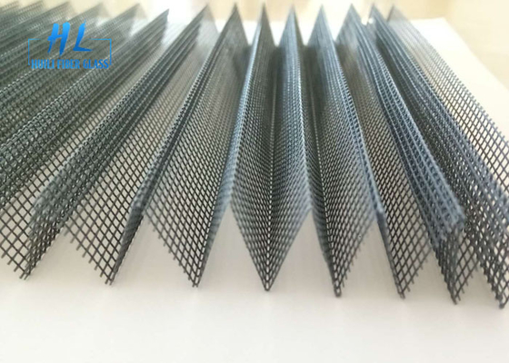Màn hình côn trùng Plisse xám đen với tính thanh khoản không khí tốt / Dạng lưới thanh lịch