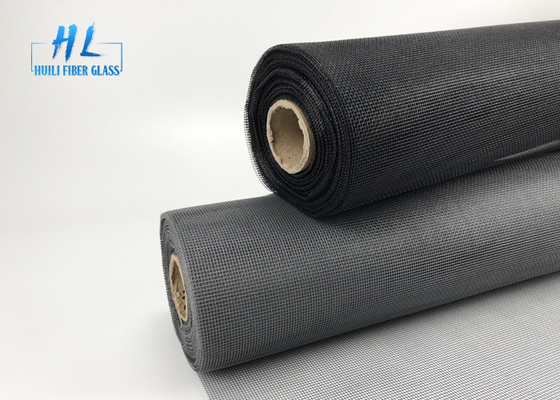 Màn hình côn trùng sợi thủy tinh phủ PVC tiêu chuẩn 18 * 16 màu đen