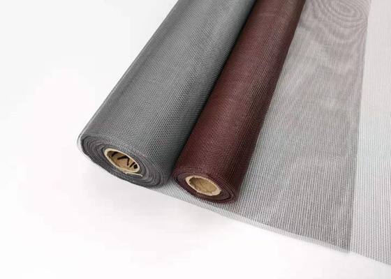 Màn hình cửa sổ sợi thủy tinh 4ft * 100ft màu nâu Dệt chống bụi