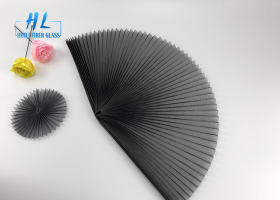 Màn hình côn trùng Plisse rộng màu xám rộng 2,2m Lưới polyester xếp nếp
