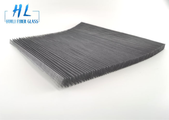 Màn hình côn trùng màu xám 18 * 15 Plisse, màn hình bay sợi thủy tinh Lưới thông gió tốt
