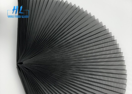 Xám 2,4m X 30m Cuộn 16mm Màn hình côn trùng Polyester Plisse 75g / M2 Trọng lượng